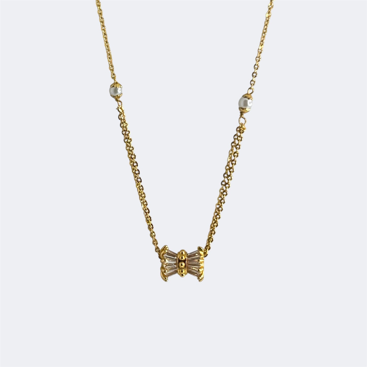 Damru shape pendent with chain
