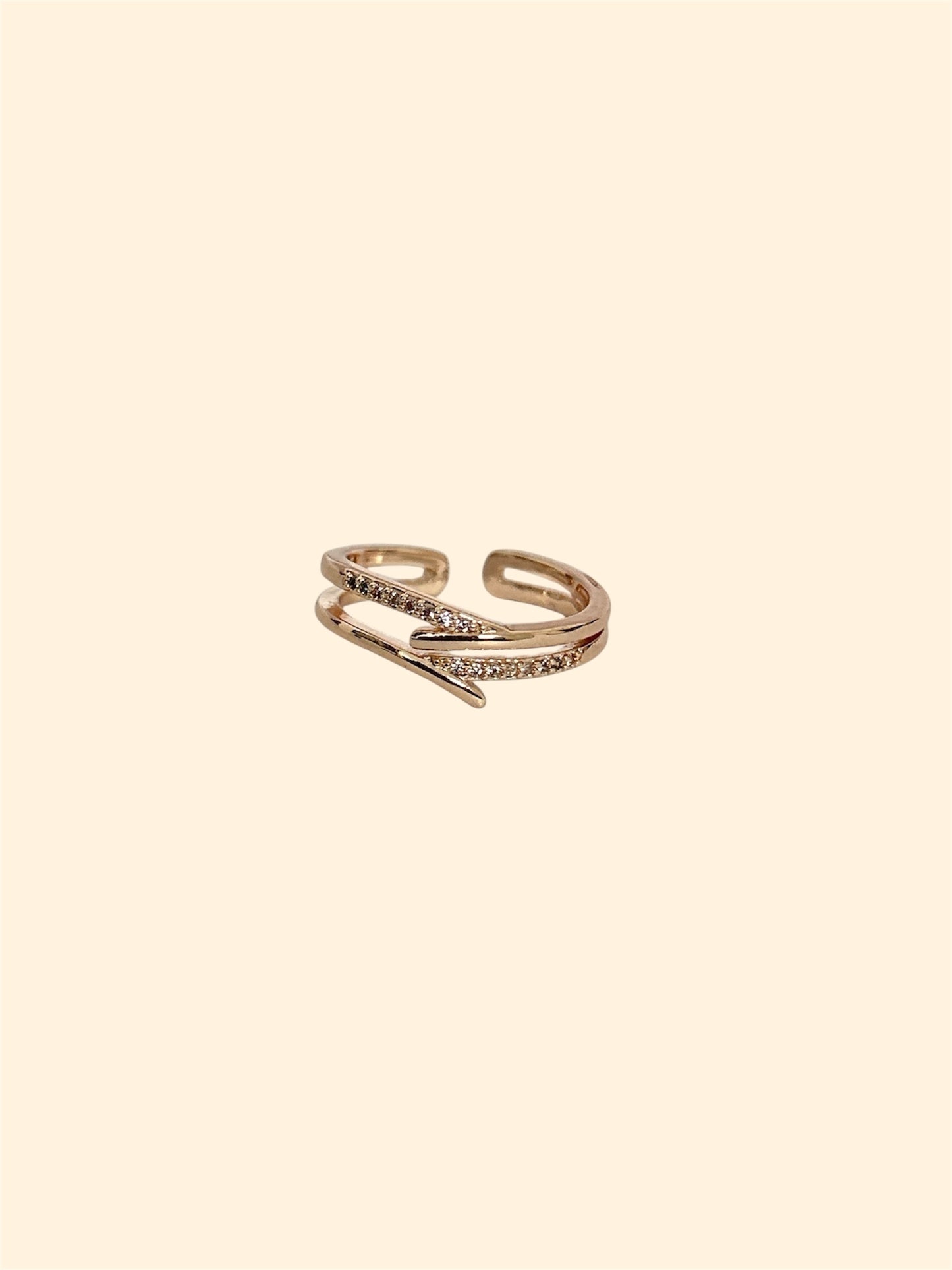 Twist Elegance Silver-Plated Stainless Steel Ring