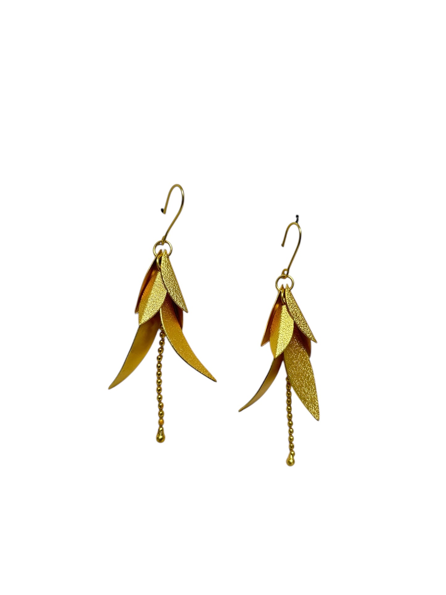 layered leaves earring