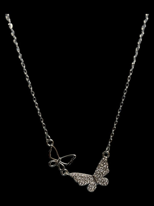 Butterflies neckless chain pendent set