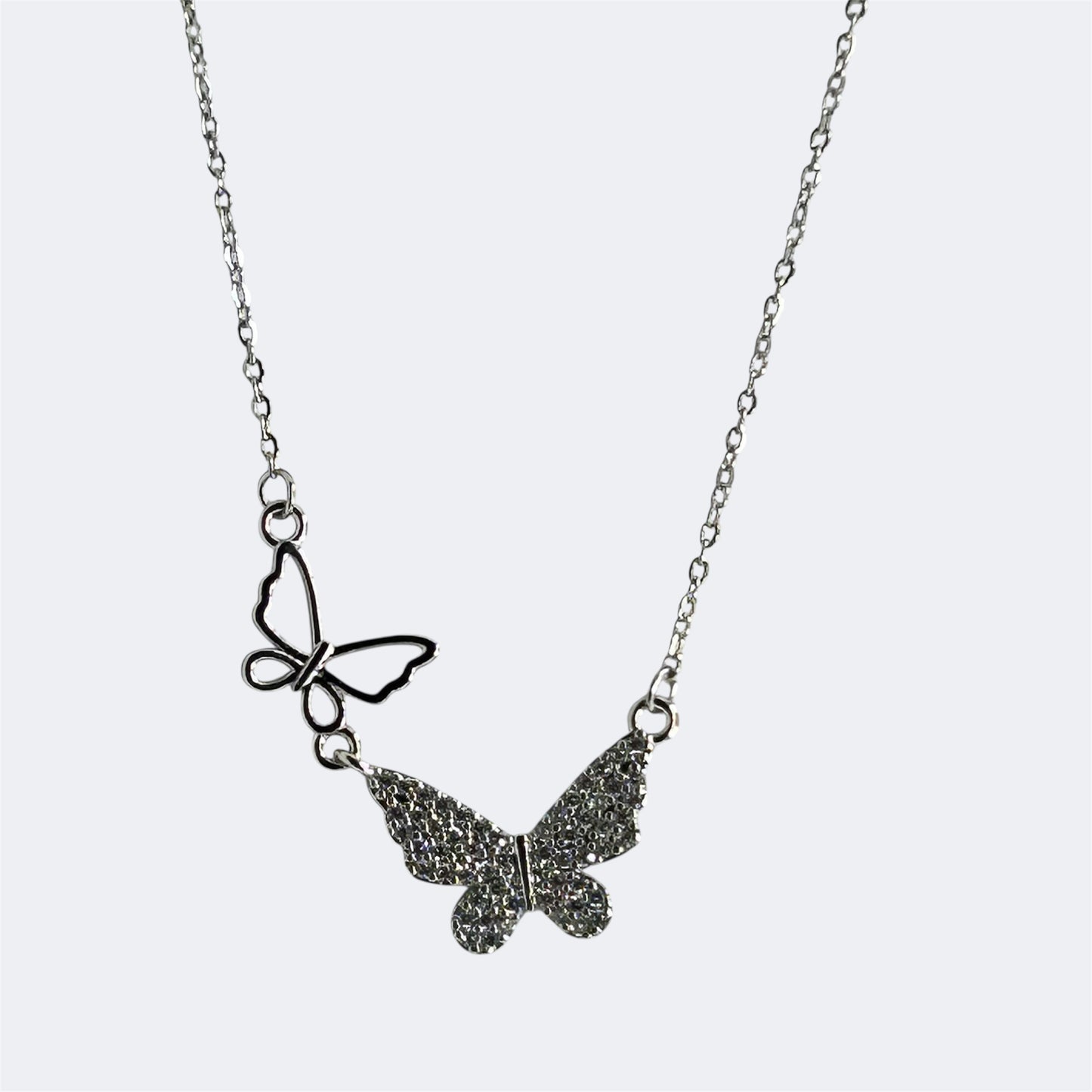 Butterflies neckless chain pendent set