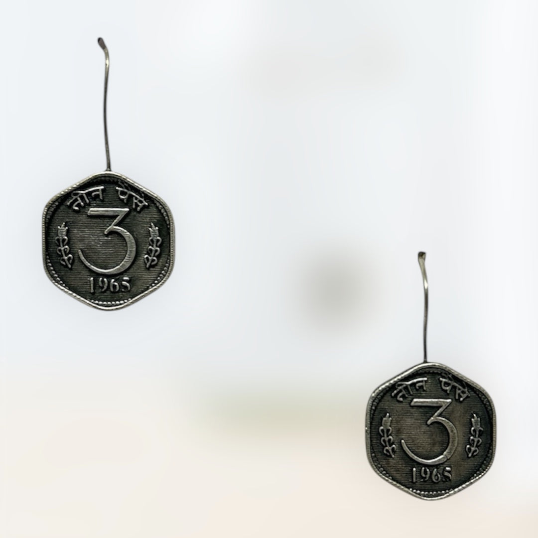 Vintage Three Paise Earrings