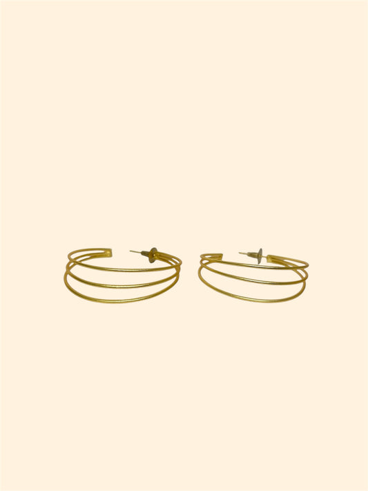Golden hoop earring