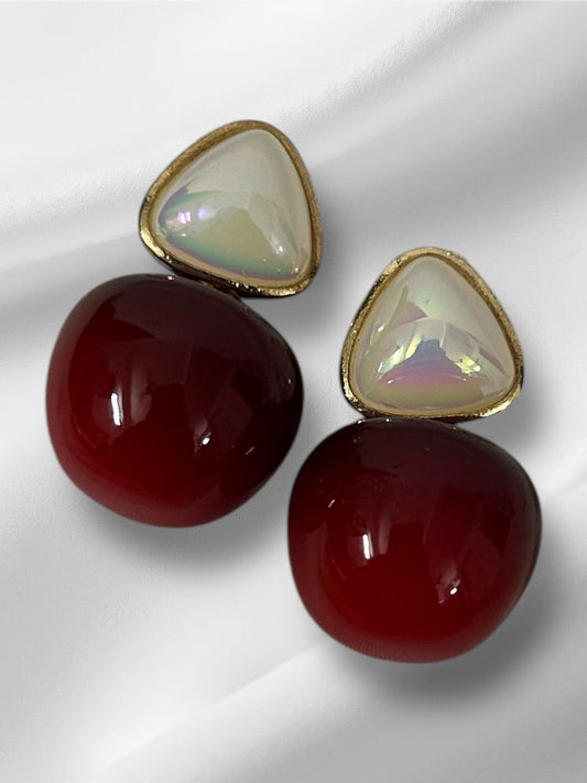 Red cherry earring