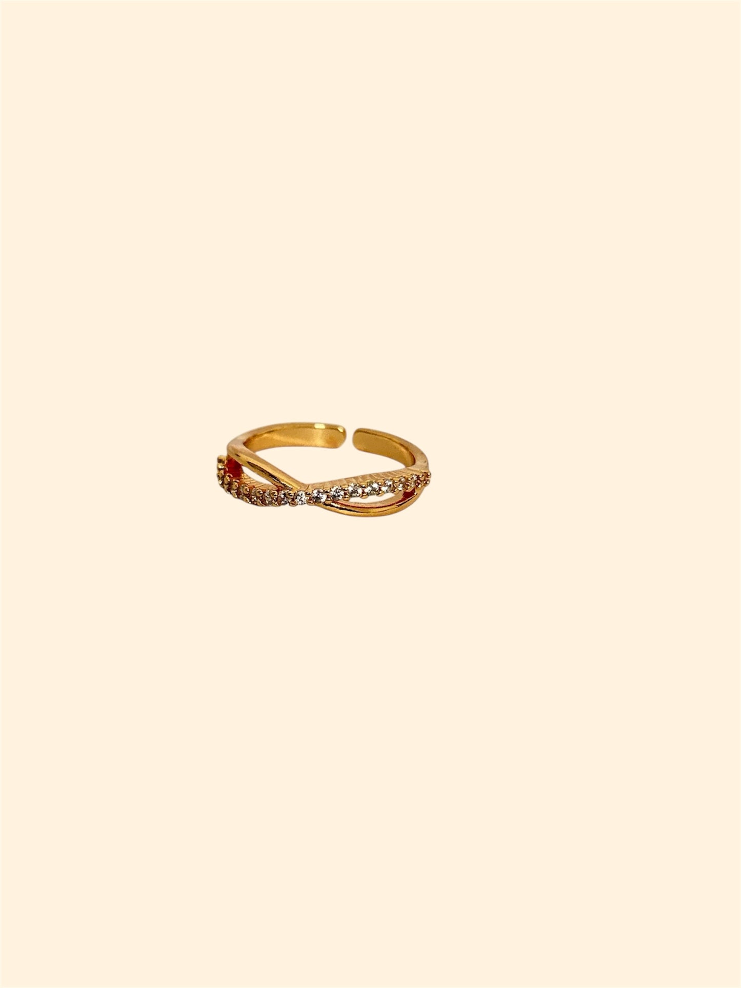 Golden Infinity Spark Stainless Steel Ring