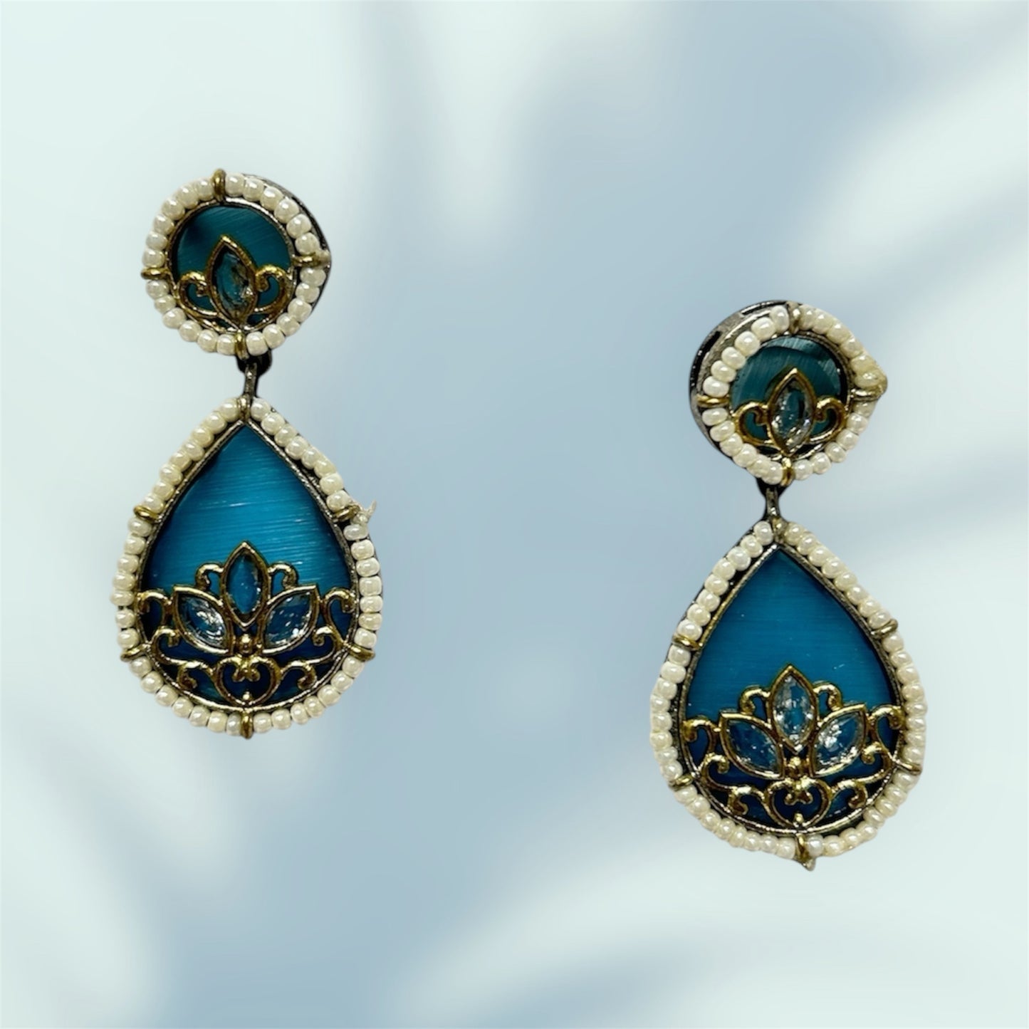 Pearl drop kundan earring