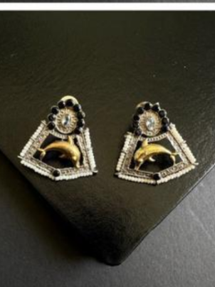 Fish drop earring