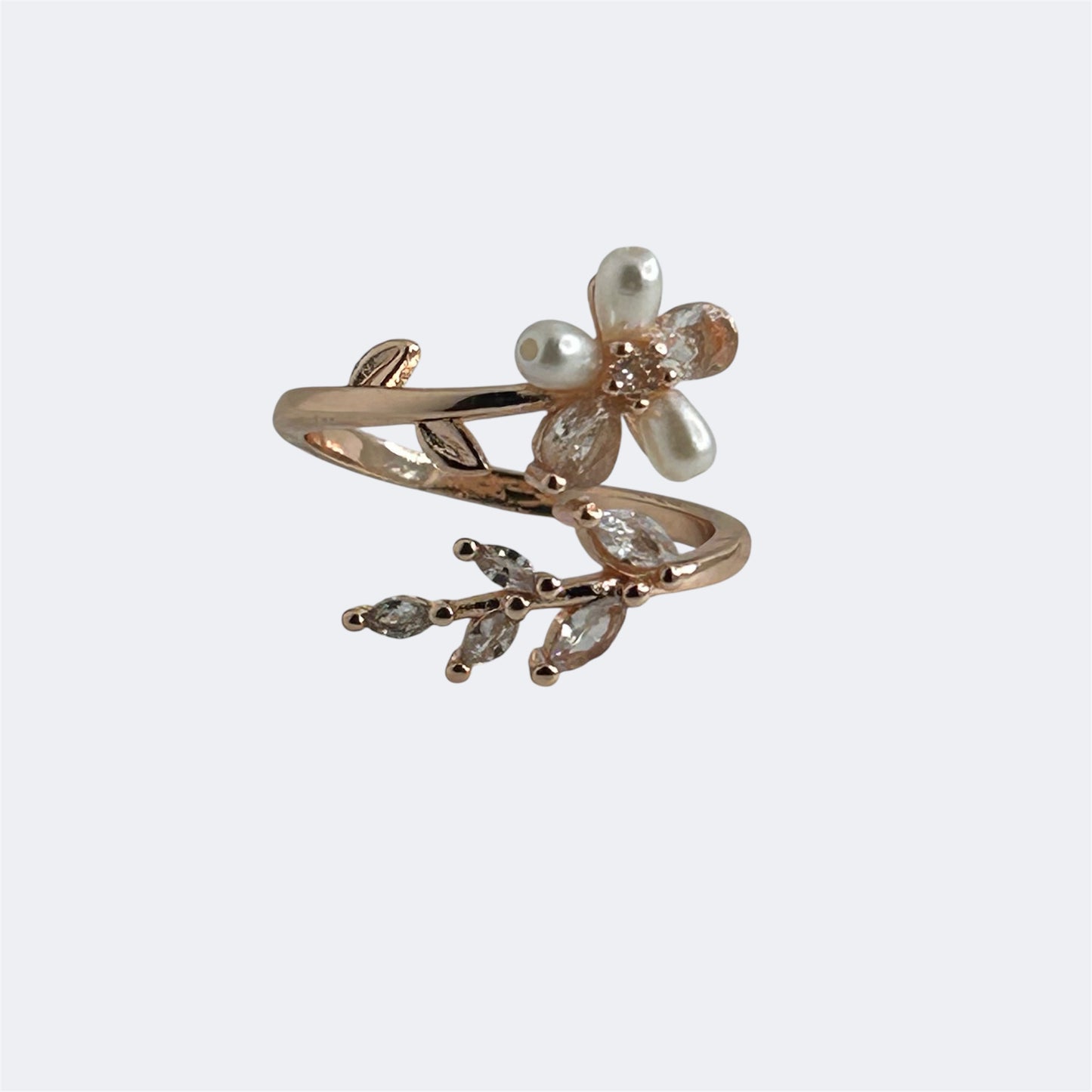 Blossom Whisper Gold-Plated Ring
