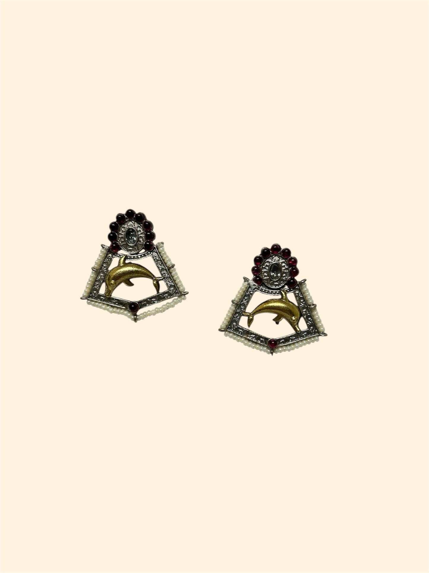 Fish drop earring