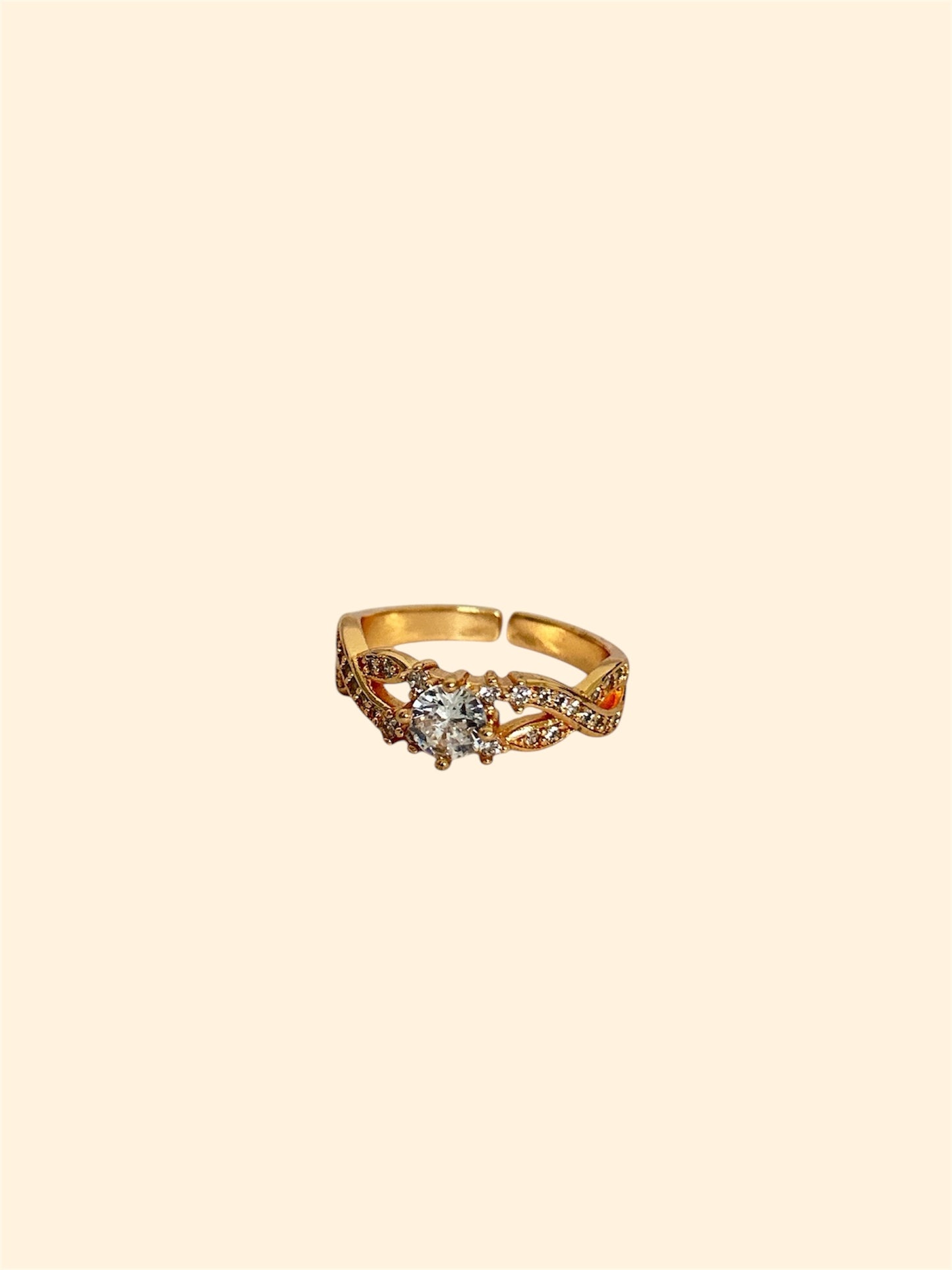 Eternal Sparkle Solitaire Stainless Steel Ring