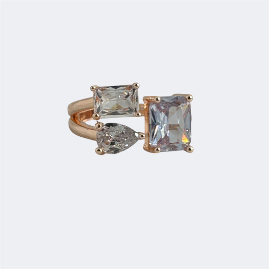 Triad Elegance Gold-Plated Ring