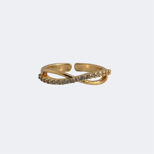 Golden Infinity Spark Stainless Steel Ring