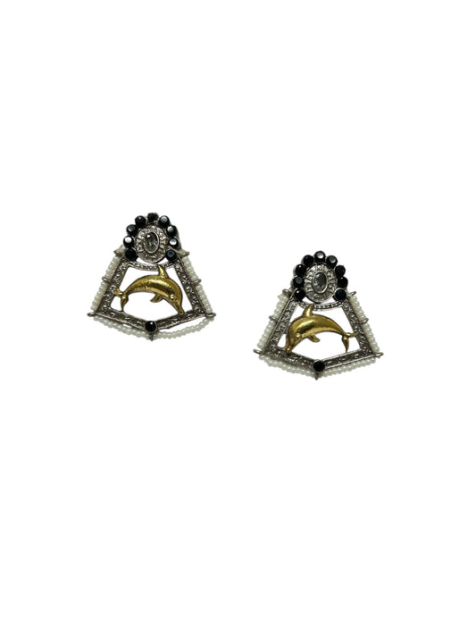 Fish drop earring