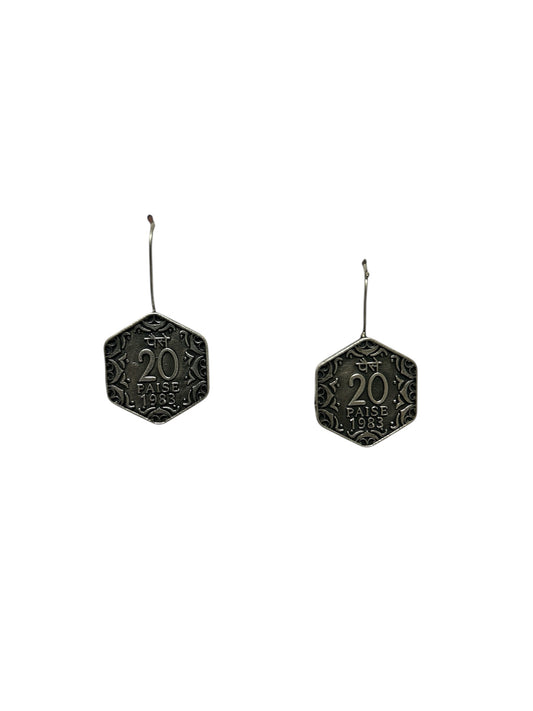 Vintage Twenty Paise Earrings