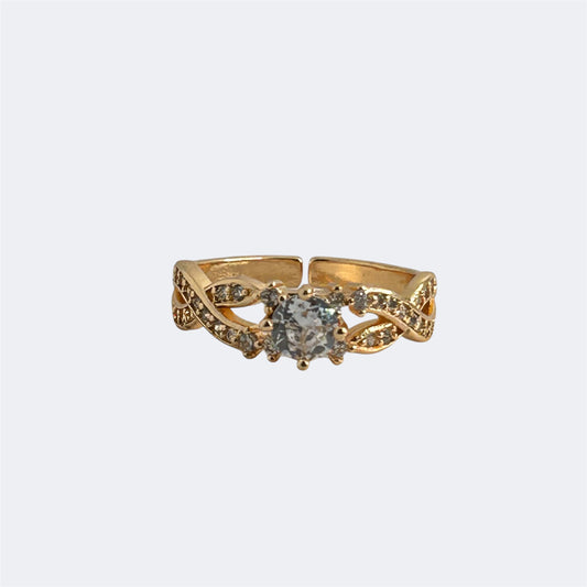 Eternal Sparkle Solitaire Stainless Steel Ring