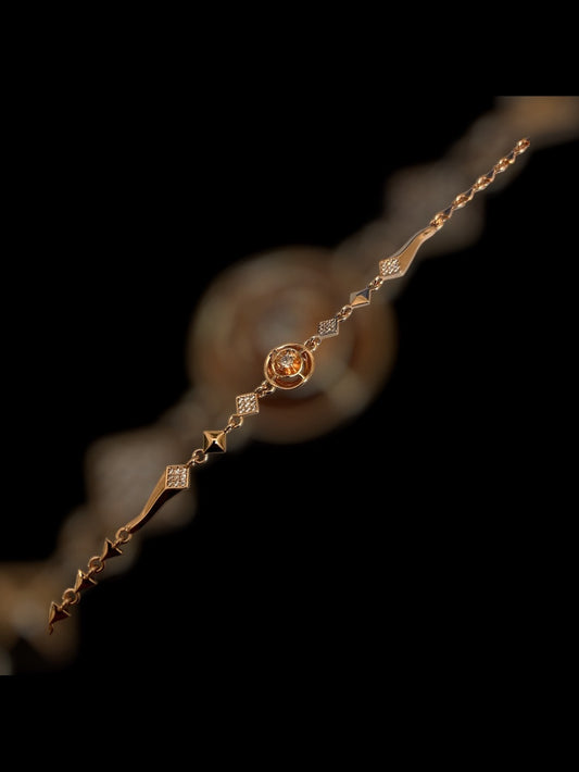 Rose gold diamond bracelet
