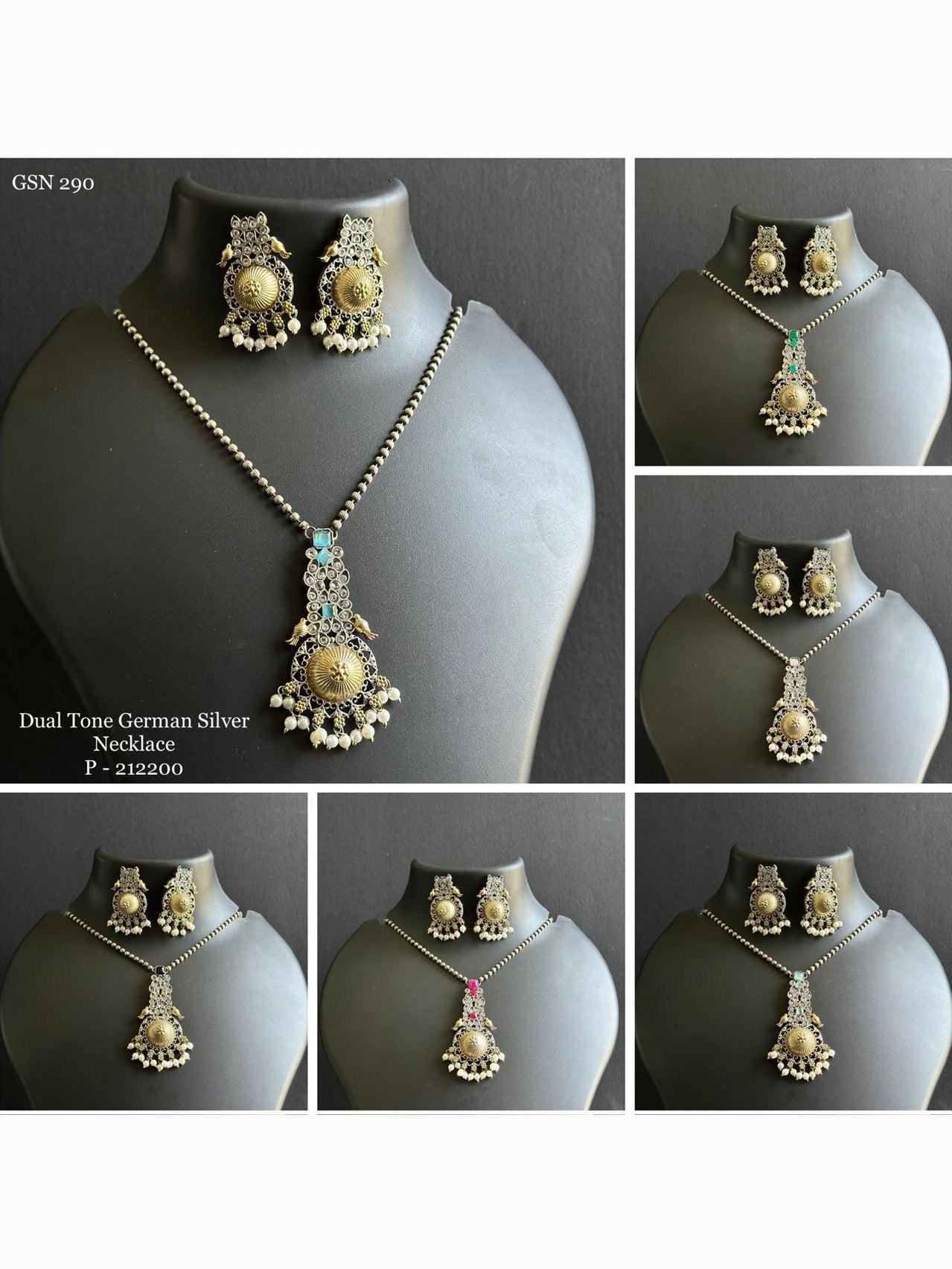 German silver parrots set