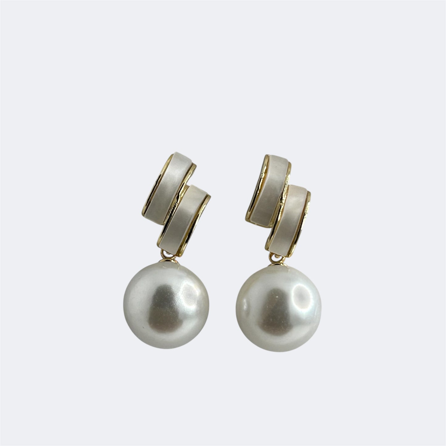 Ivory orbit Drops earring