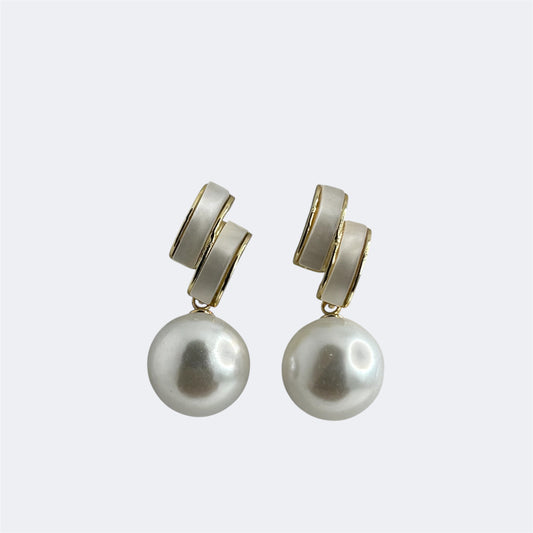 Ivory orbit Drops earring
