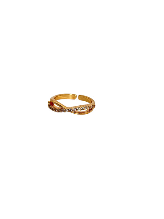 Golden Infinity Spark Stainless Steel Ring