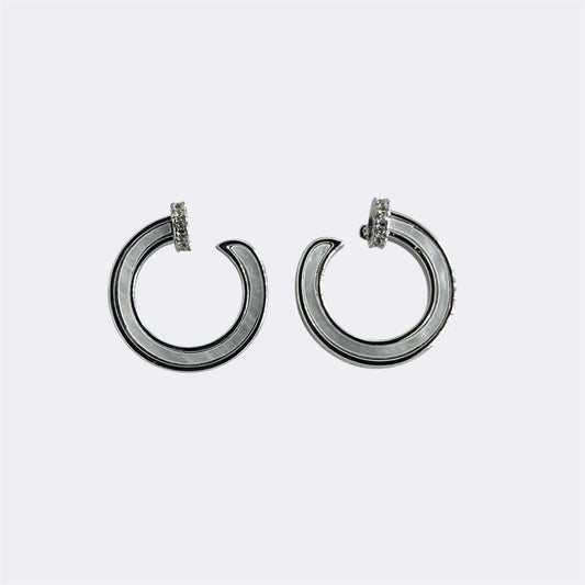 C shaped stud earring