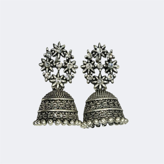 Oxidized jumar earring