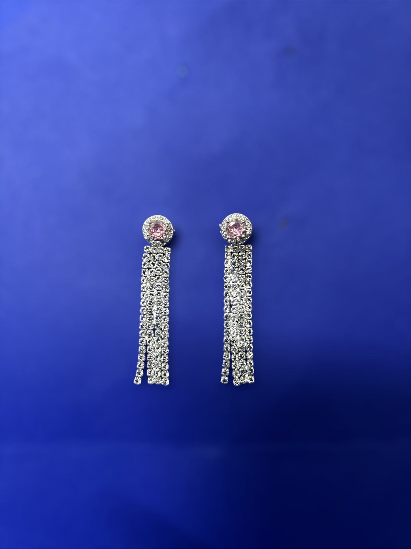 Crystal Tassel Long Drop Earrings