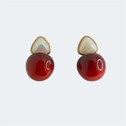 Red cherry earring
