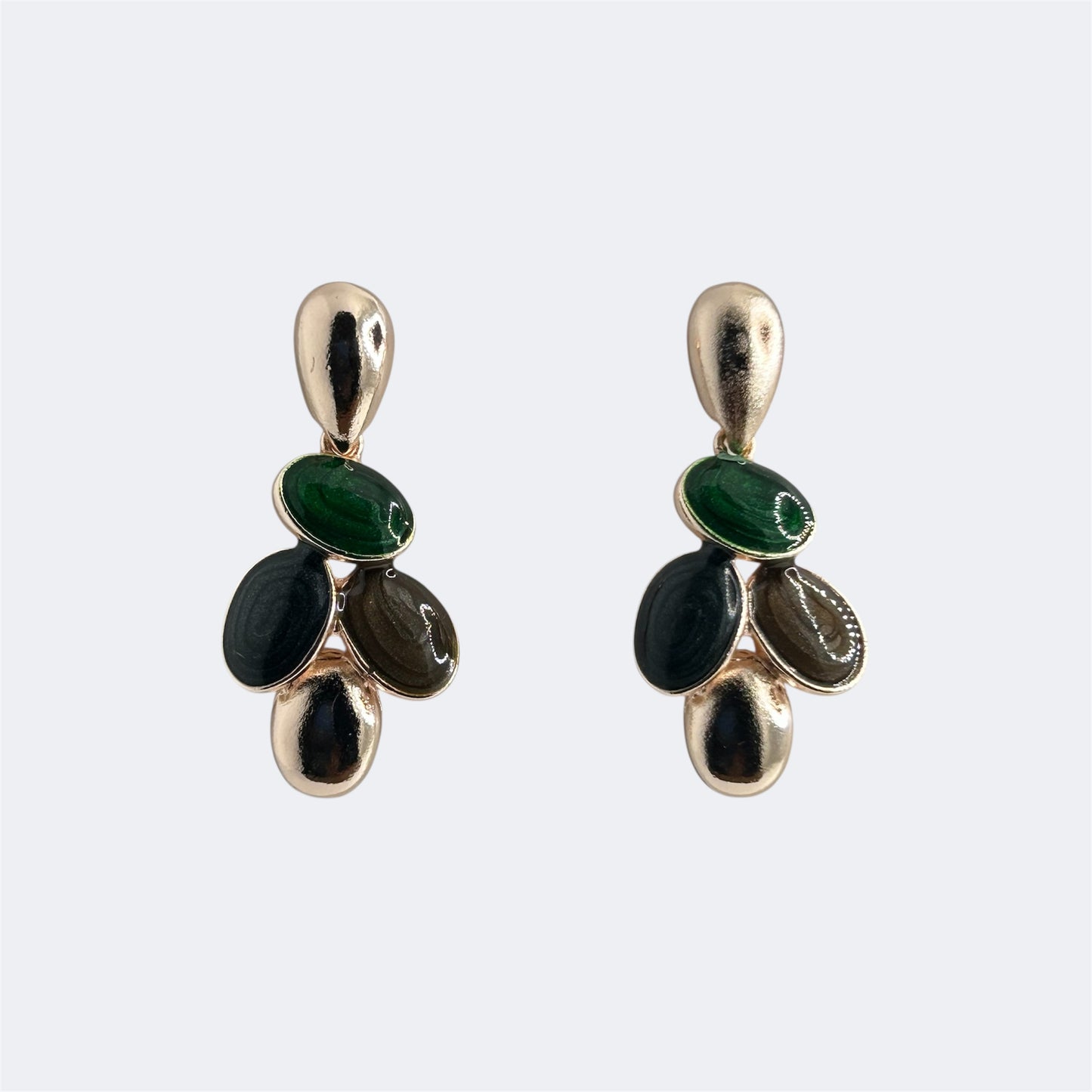 Colourful stone earring