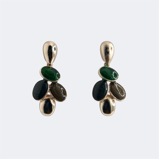 Colourful stone earring