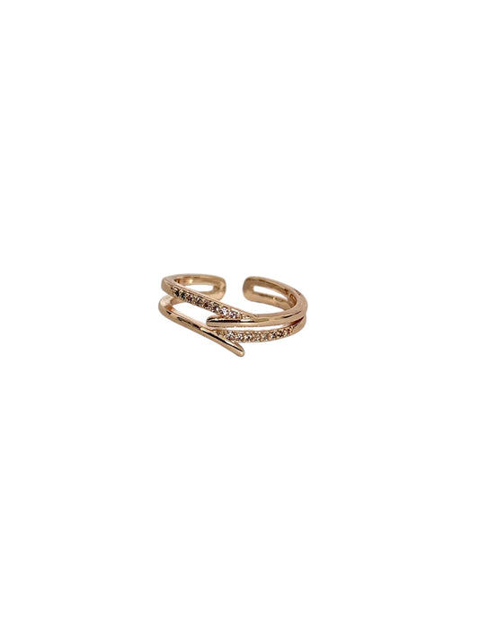 Twist Elegance Silver-Plated Stainless Steel Ring