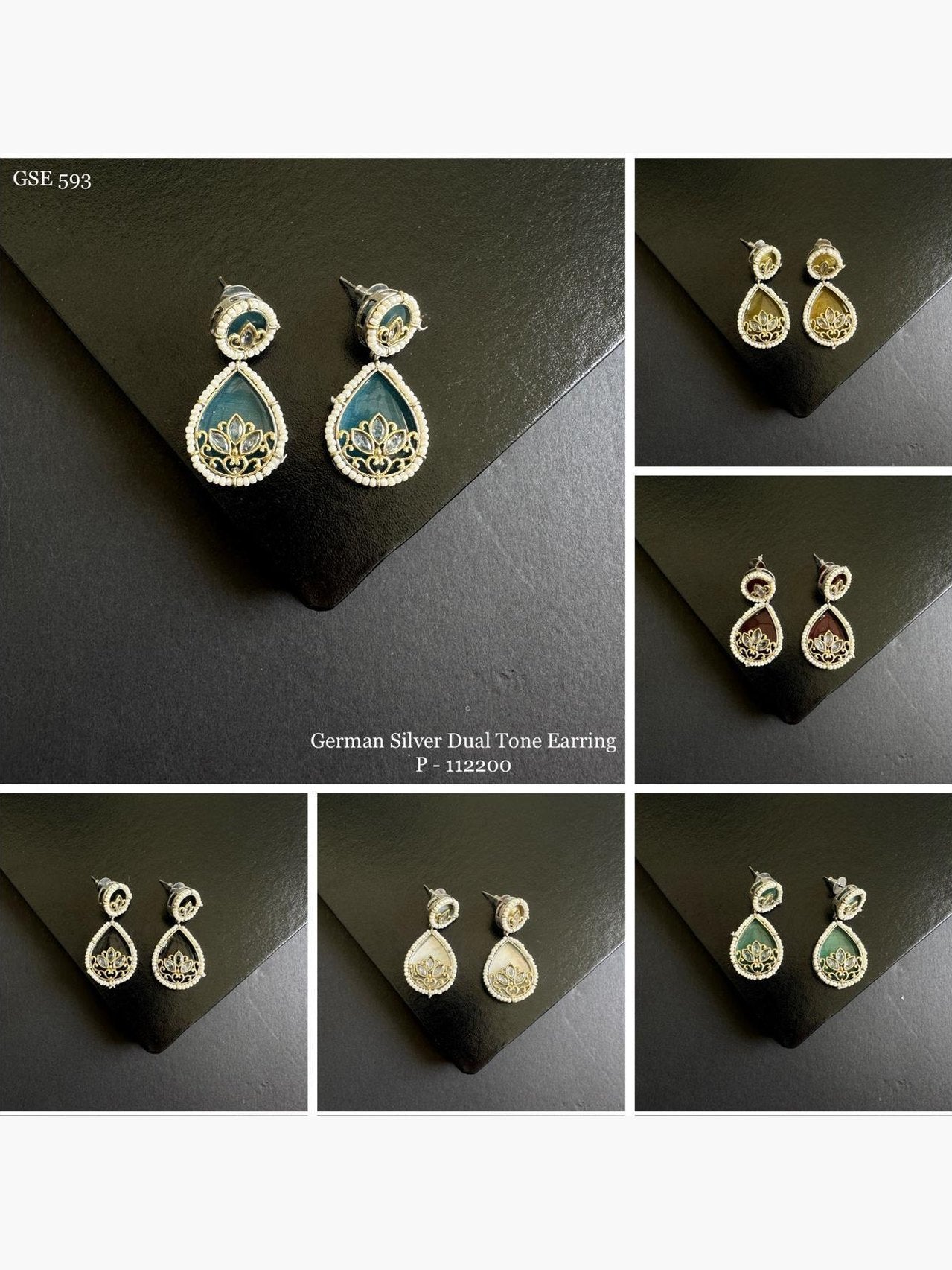 Pearl drop kundan earring