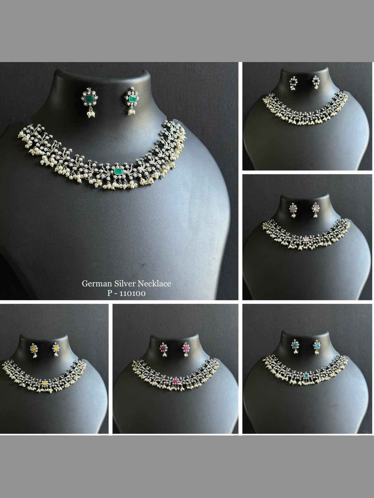 Maya German silver neckless