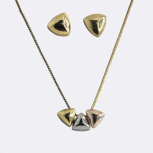 Tringle earrings and necklace