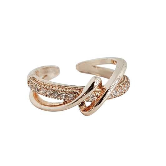 Rose Gold Plated Butterfly cut ring